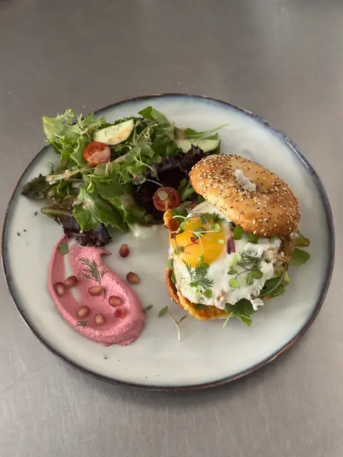 Miso halloumi bagel